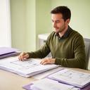 Elecnor Dreyer, responsable de proyectos, trabajando con documentación de construcción